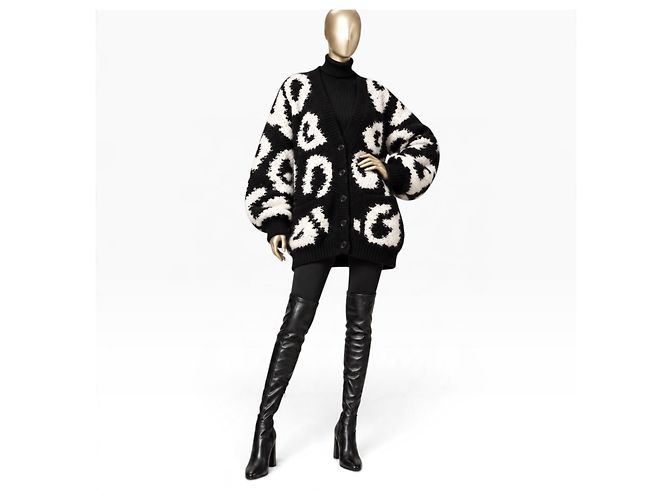 Dolce & Gabbana Logo Strickjacke aus Kaschmir-Mix - Ansicht 3