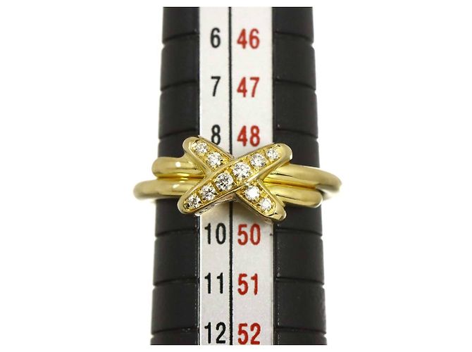 Anello Chaumet Jeux de Liens in oro giallo 18K con diamanti - vista 7