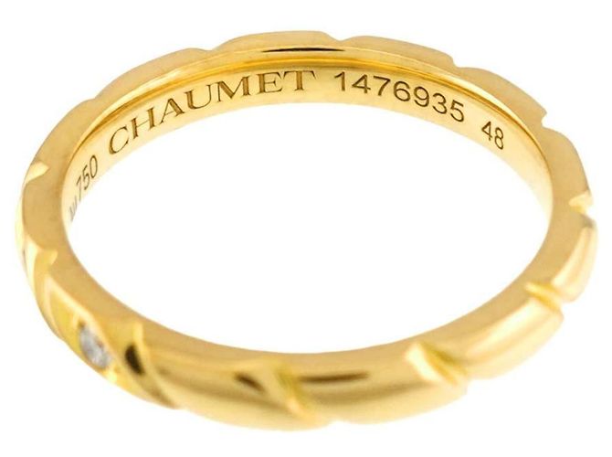 Anello Chaumet Torsade in oro giallo 18K e diamanti - vista 4