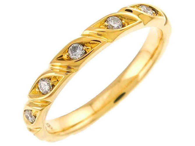 Anello Chaumet Torsade in oro giallo 18K e diamanti - vista 5