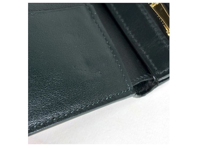 Céline Cartera bi-fold Celine en piel verde - vista 5