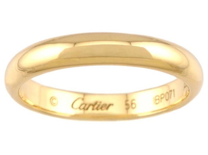 Anello fede Cartier 1895 Classic in oro giallo - vista 2