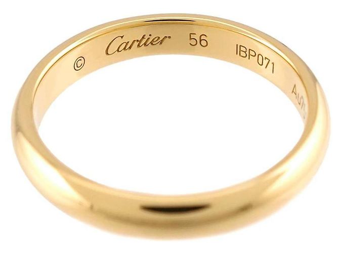 Anello fede Cartier 1895 Classic in oro giallo - vista 3