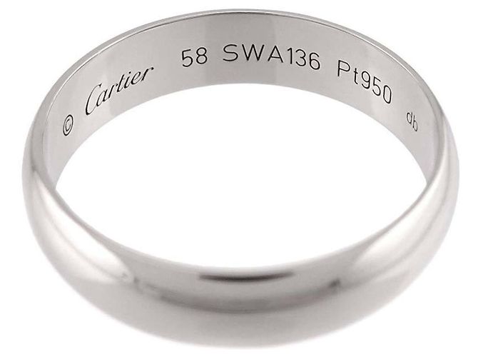 Cartier 1895 Classic Band Ring aus Platin - Ansicht 3