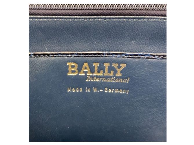 BALLY Vintage 2-way Ledertasche Dark Navy - Ansicht 4