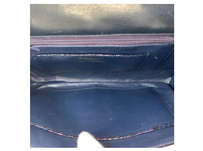 BALLY Vintage 2-way Ledertasche Dark Navy - Ansicht 8