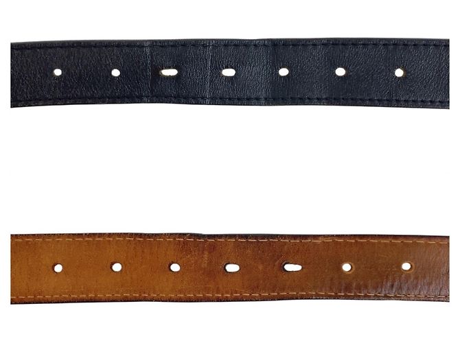 Cintura in pelle nera e metallo da uomo Louis Vuitton - vista 5