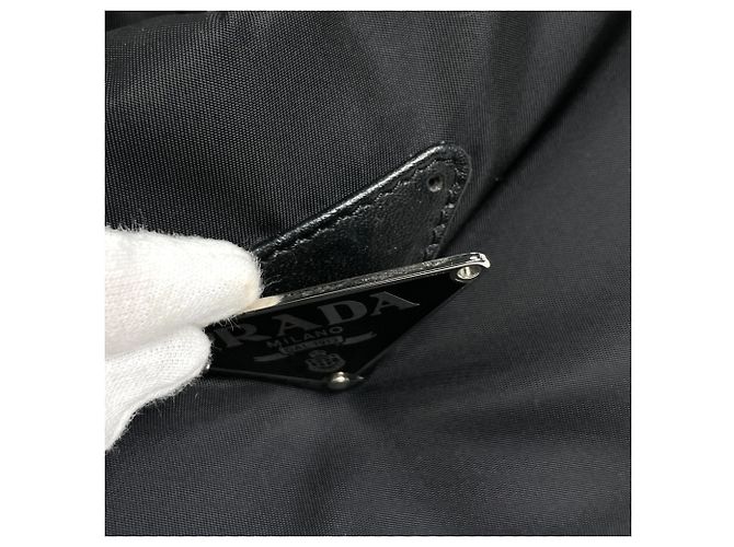 Borsa Prada in nylon e pelle - vista 4