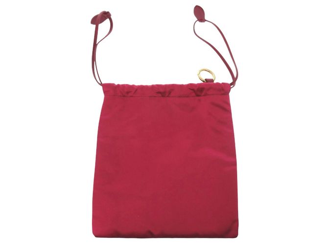 Miu Miu Bordeaux Satinleder-Beuteltasche - Ansicht 2