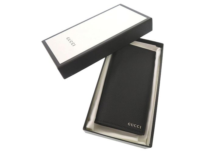 Gucci Black Leather Long Wallet - view 2