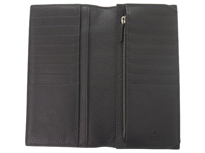 Gucci Black Leather Long Wallet - view 5