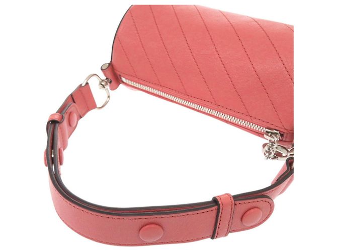 Borsa a tracolla Gucci Blondie in pelle rosa - vista 4
