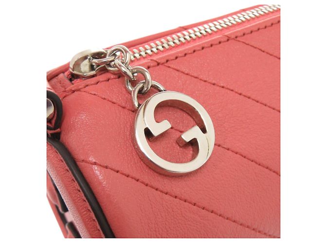 Borsa a tracolla Gucci Blondie in pelle rosa - vista 8