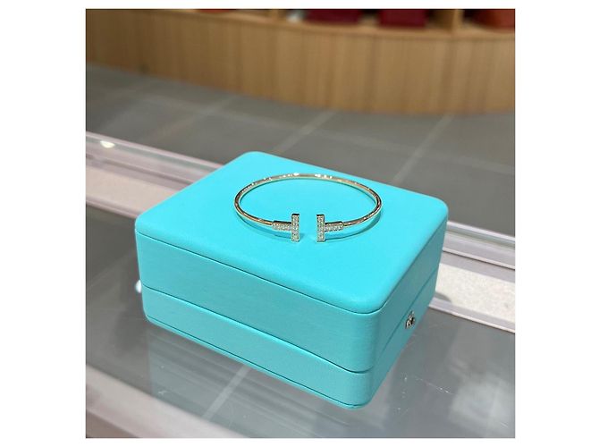 Bracciale Tiffany & Co. T Smile Oro Rosa e Diamanti - vista 2