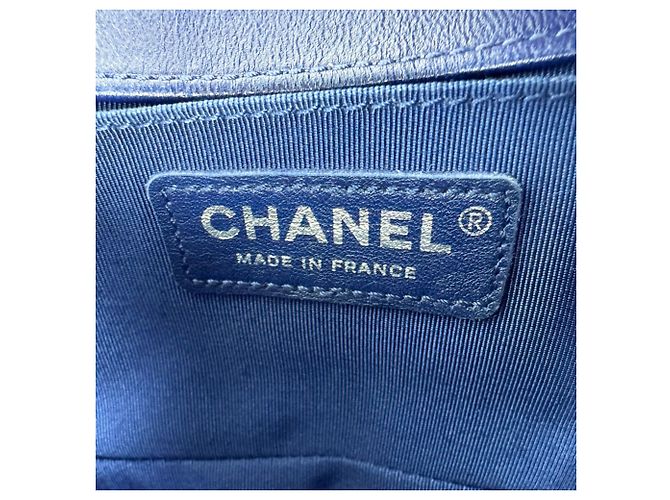 Borsa a tracolla Chanel Boy in velluto - vista 12