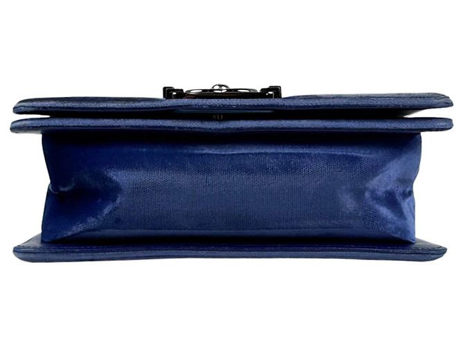 Borsa a tracolla Chanel Boy in velluto - vista 4
