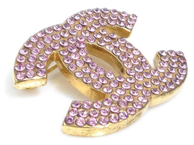 Broche Chanel Dorado y Rosa - vista 2