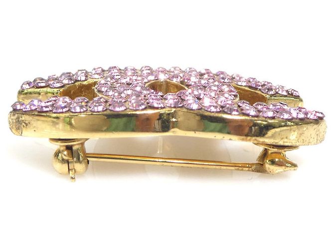 Broche Chanel Dorado y Rosa - vista 4