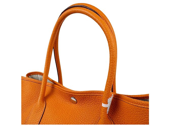 Hermès Borsa Hermes Garden Party PM 36 Negonda Orange - vista 10