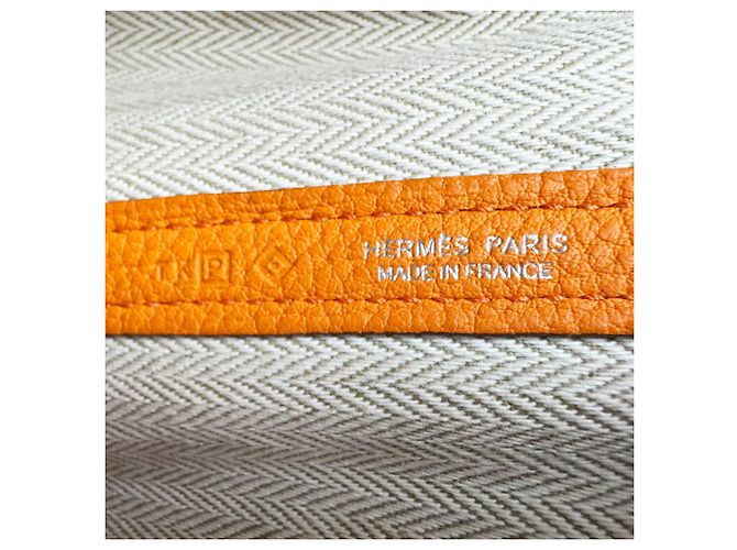 Hermès Borsa Hermes Garden Party PM 36 Negonda Orange - vista 11