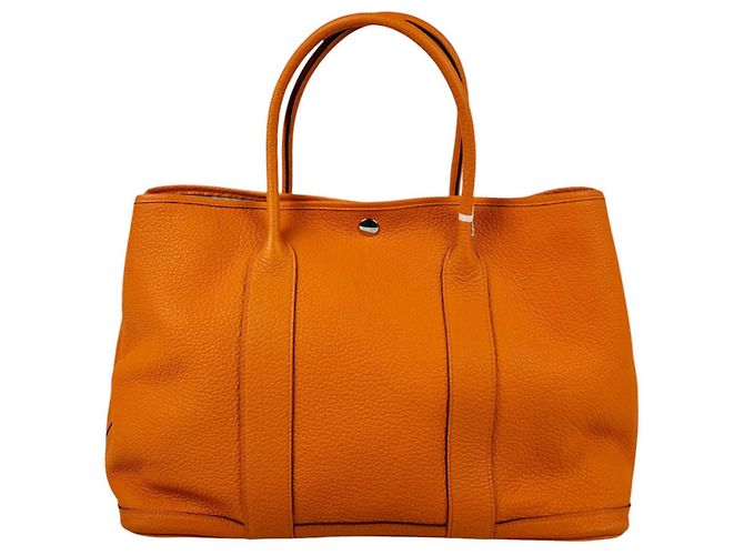 Hermès Borsa Hermes Garden Party PM 36 Negonda Orange - vista 3