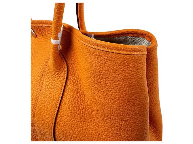 Hermès Borsa Hermes Garden Party PM 36 Negonda Orange - vista 6