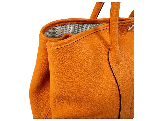 Hermès Borsa Hermes Garden Party PM 36 Negonda Orange - vista 7