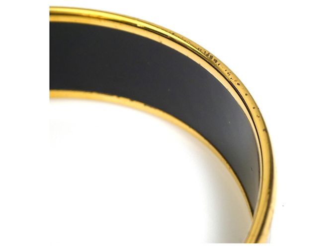Hermès Bracciale rigido in smalto blu e oro Hermes - vista 6