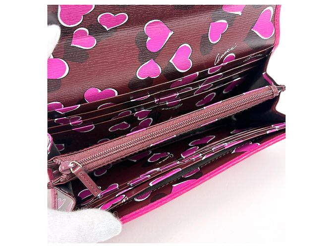 Cartera larga de piel rosa Gucci - vista 5