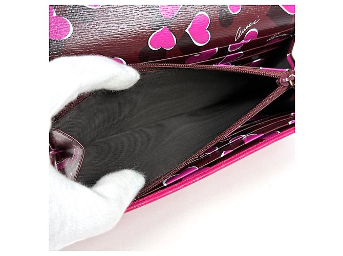 Cartera larga de piel rosa Gucci - vista 6