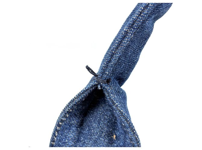 Borsa Tote 2-Way Prada Canapa borchiata in Denim Blue - vista 5