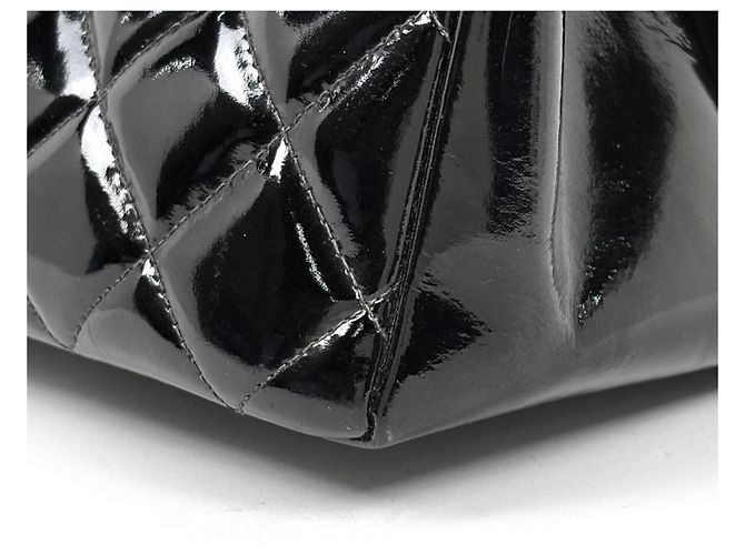 Chanel Shopper aus schwarzem Lackleder - Ansicht 3