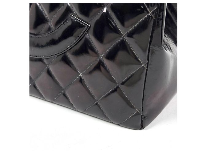 Chanel Shopper aus schwarzem Lackleder - Ansicht 4