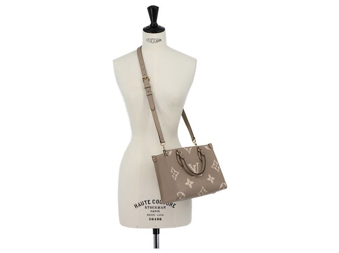 Borsa Tote Louis Vuitton Onthego PM Bicolor Monogram Empreinte - vista 10