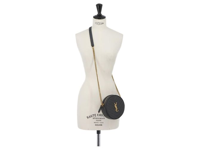 Borsa a tracolla in pelle nera Yves Saint Laurent - vista 10