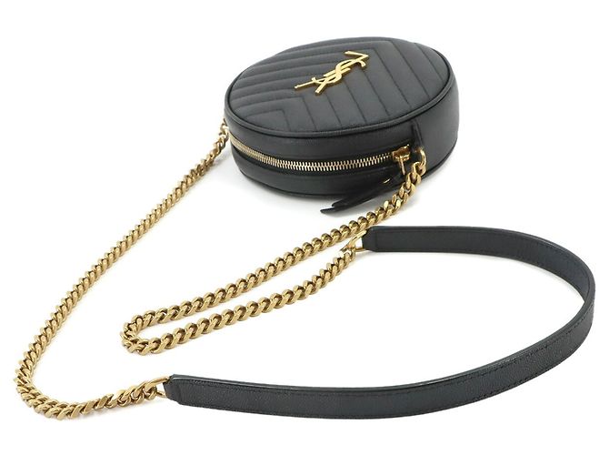 Borsa a tracolla in pelle nera Yves Saint Laurent - vista 6