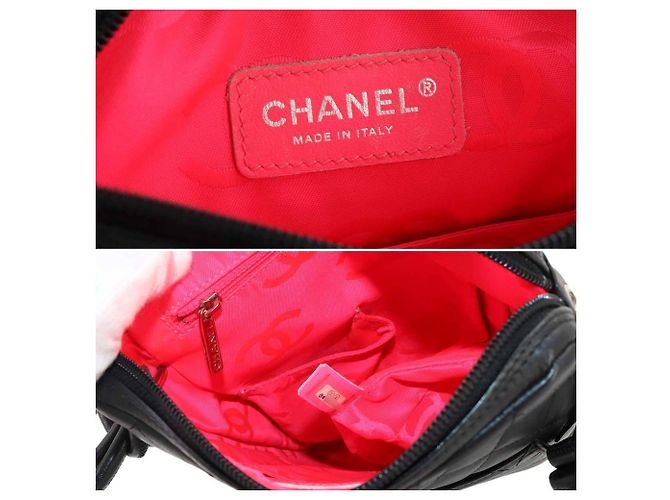 Borsa a tracolla Chanel Cambon Line in pelle di vitello nera - vista 8