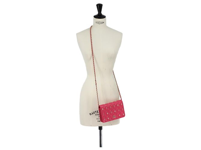 Portafoglio con catena Chanel Matelassé in Rosa - vista 10