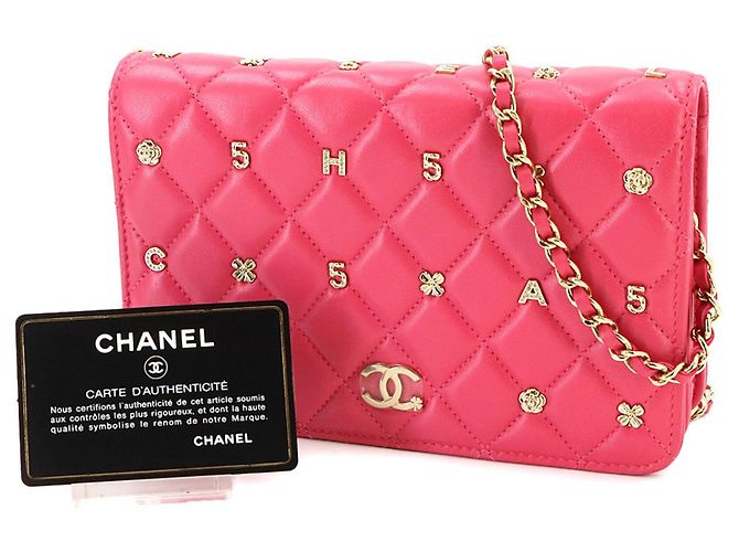 Portafoglio con catena Chanel Matelassé in Rosa - vista 2