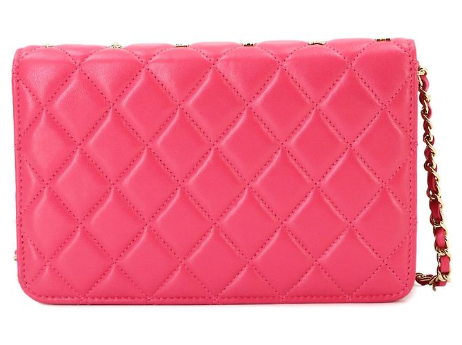 Portafoglio con catena Chanel Matelassé in Rosa - vista 3