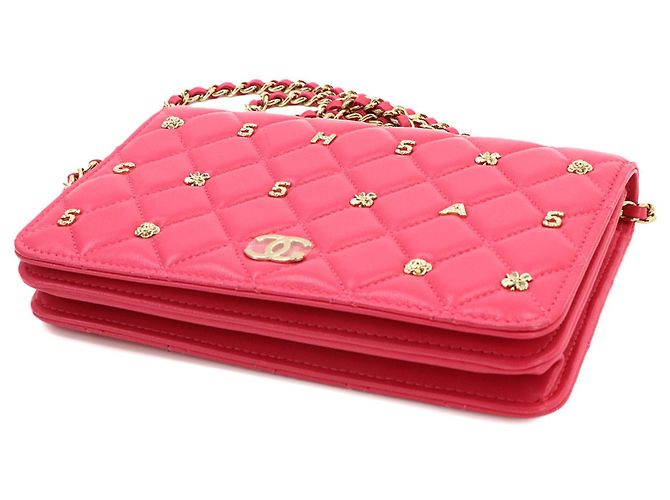 Portafoglio con catena Chanel Matelassé in Rosa - vista 5