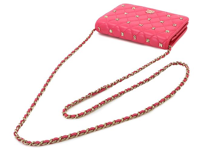 Portafoglio con catena Chanel Matelassé in Rosa - vista 6