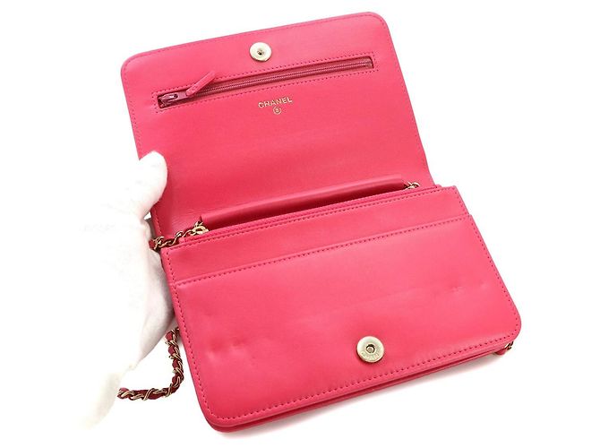 Portafoglio con catena Chanel Matelassé in Rosa - vista 7