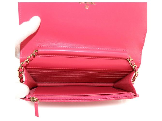 Portafoglio con catena Chanel Matelassé in Rosa - vista 8