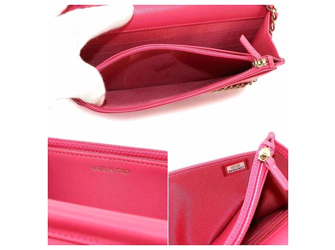 Portafoglio con catena Chanel Matelassé in Rosa - vista 9