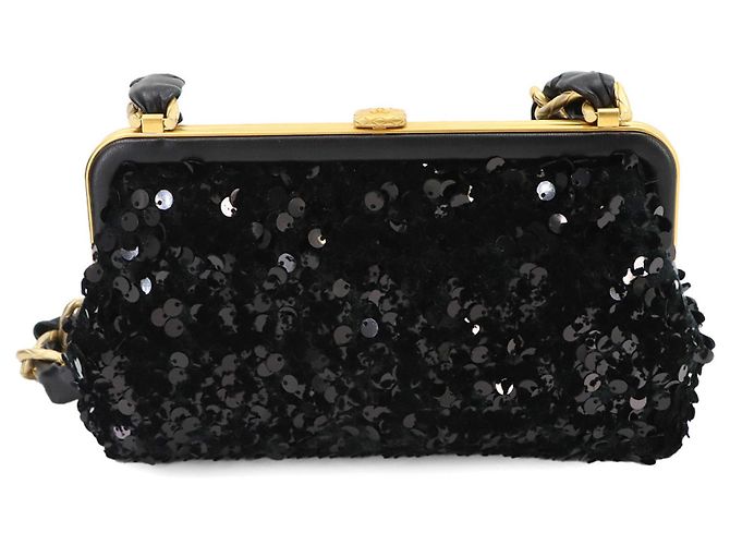 Borsa a tracolla Chanel con catena e nastro - vista 3