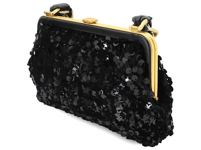 Borsa a tracolla Chanel con catena e nastro - vista 4