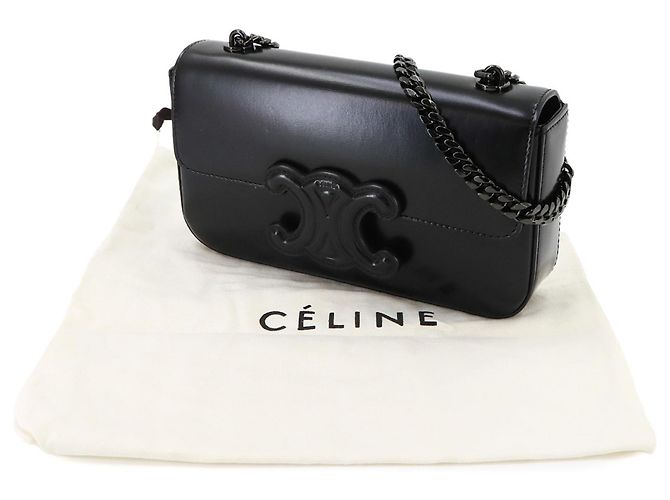 Céline Borsa a tracolla Celine Cuir Triomphe con catena - vista 2