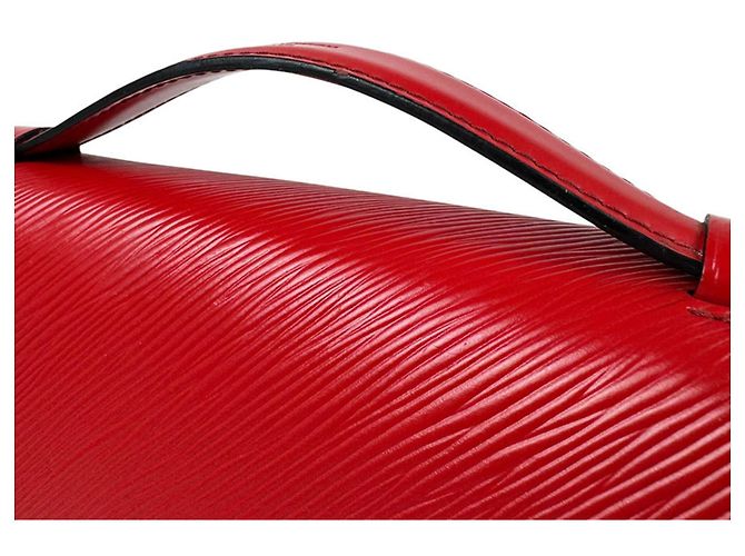 Borsa a mano Louis Vuitton in pelle Epi rossa - vista 10