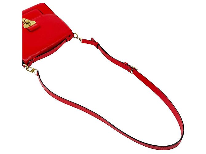 Borsa a mano Louis Vuitton in pelle Epi rossa - vista 11